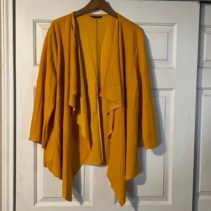 SHEIN Plus Waterfall Collar Belted Duster Coat